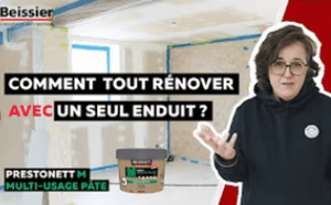 application du Prestonett M, enduit 4 en 1 prêt à l’emploi